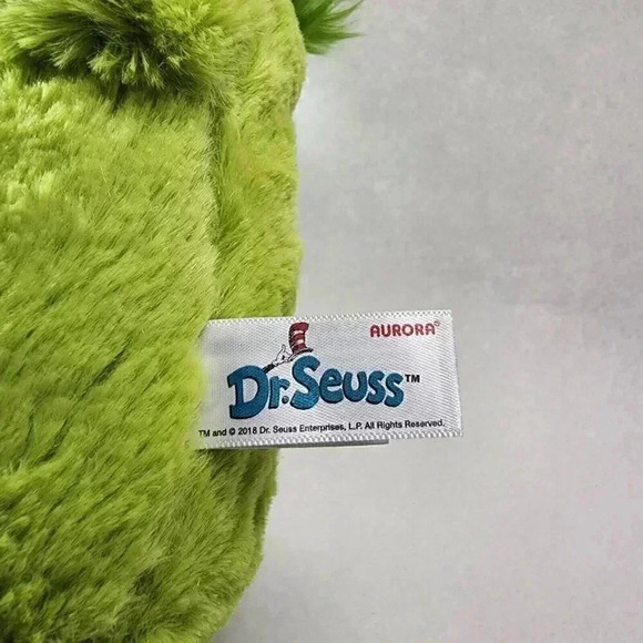 Aurora 15" Grinch Plush Stuffed Toy Dr. Seuss Christmas 2018 Washable - Picture 6 of 6